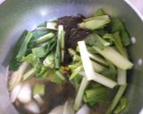 健康食に！小松菜ともずく長ネギの中華煮！作り方5写真