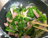 菜の花とベーコン☆ピザ風たまご焼き作り方5写真