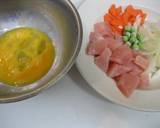 卵1個で2人分♫とろ～りワンエッグ親子丼作り方1写真