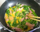 菜の花とベーコン☆ピザ風たまご焼き作り方6写真
