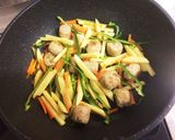 簡単!肉団子のケチャップ炒め作り方3写真