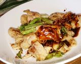 鶏もも肉の焼き鳥風すっぱ味噌添え作り方6写真