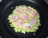 ベーコンとオクラでお好み焼き作り方5写真