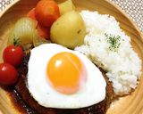 ふわふわ野菜ハンバーグ(半熟卵のせ)作り方11写真