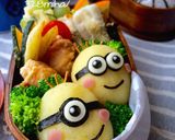 マッシュポテトで♡簡単ミニオンキャラ弁作り方3写真