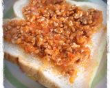 朝食に♪ミートソースでピザトースト風♪作り方1写真