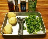 パクチーとじゃがいものエスニックきんぴら作り方1写真