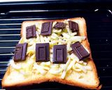 お手軽朝食☆チーズチョコトースト作り方2写真