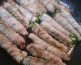 ご飯が進む☆のらぼう菜の肉巻き♪作り方3写真