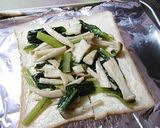 小松菜とエリンギのチーズトースト作り方3写真