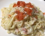 スモークサーモンのクリームパスタ作り方8写真