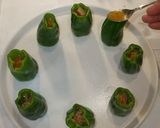 ピーマン茶碗蒸し♪具を詰めて電子レンジ作り方5写真