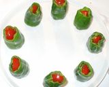 ピーマン茶碗蒸し♪具を詰めて電子レンジ作り方6写真