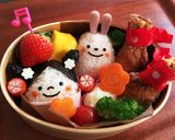 女の子&うさぎ♡春の遠足弁当♡キャラ弁作り方7写真