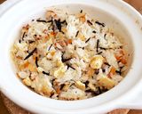 土鍋でひじきの炊き込みご飯（男子1食分）作り方7写真