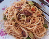 血管ダイエット食690（イカのパスタ）作り方1写真