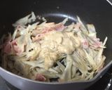 ごぼうとベーコンのマヨ炒めゴマ柚子胡椒味作り方4写真