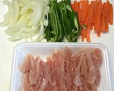 鶏むね肉のチンジャオロース風作り方1写真