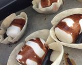 餃子カップの焼きチョコマシュマロ♡作り方3写真