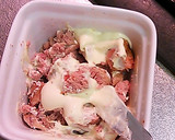 明太子マヨ・ギョウザ皮焼き作り方1写真