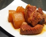 味しみる　とろ～っと大根と豚バラの煮物作り方8写真