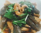 鳥皮とこんにゃくときのこの煮物作り方6写真