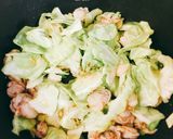 春キャベツとベビー帆立のパスタ作り方3写真