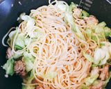 春キャベツとベビー帆立のパスタ作り方4写真
