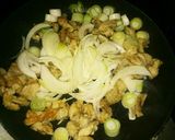 鶏皮とネギの生姜焼き風煮作り方5写真