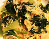 ほうれん草と油揚げの和風パスタ作り方4写真