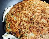 超ヘルシー！野菜てんこ盛り納豆お好み焼き作り方11写真