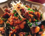 お砂糖なしで。鶏皮と砂肝の醤油煮。作り方8写真