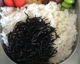 キャラ弁☆ひじきの煮物でスティンキー作り方1写真