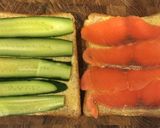 スモークサーモンときゅうりのサンドイッチ作り方4写真