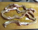 「なにわポーク」小腸の味噌煮作り方1写真