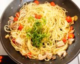 いわしとトマトの紫蘇香るペペロンチーノ作り方7写真