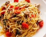 いわしとトマトの紫蘇香るペペロンチーノ作り方8写真