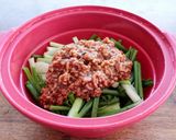 レンジで旬を味わう！ワケギの肉味噌炒め作り方1写真