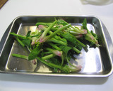 ほうれん草の赤い茎のきんぴら作り方1写真