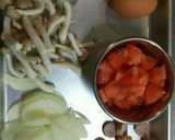 卵白、残り野菜消化!トマトの玉子スープ作り方1写真
