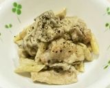 鶏もも肉とペンネのキノコクリーム作り方8写真