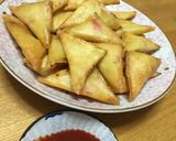 お弁当におつまみに☆キャベツの三角春巻き作り方26写真