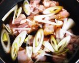春菊と鶏肉の卵とじ作り方2写真