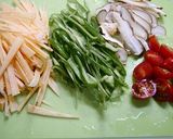 簡単!ピーマンと安納芋のケチャカレー炒め作り方1写真