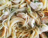鶏胸肉とたけのこ・ふきのとうの春パスタ作り方11写真