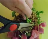 1分★混ぜるだけ【マグロの三葉納豆】作り方1写真