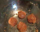フライパン一つで揚げない甘酢肉団子!作り方5写真