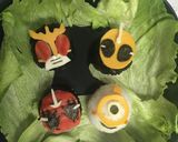 仮面ライダーゴースト、クウガのキャラ弁作り方8写真