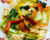 イカとチンゲン菜のXO醤炒め作り方5写真