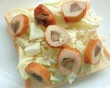 ざく切キャベ×ごぼ天のスパイシートースト作り方3写真